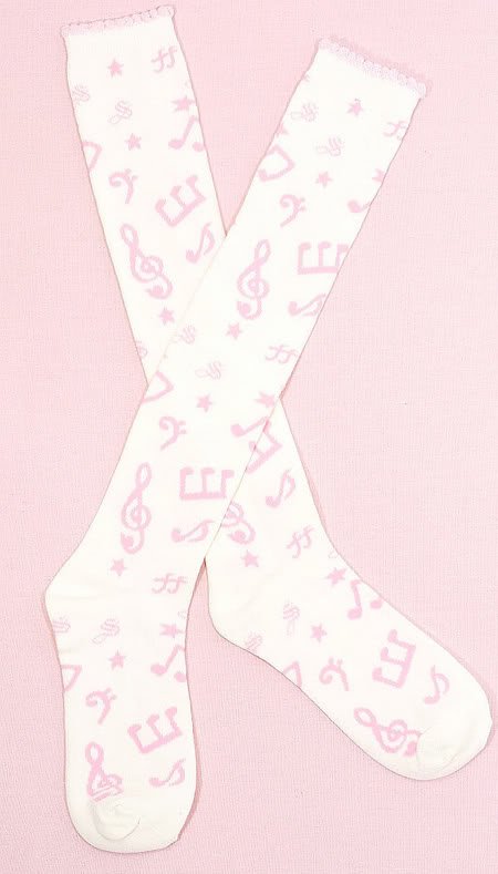 Secret Shop Melody Notes Lolita Socks